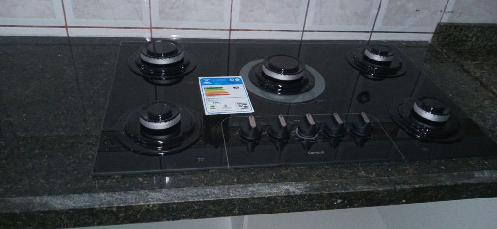 Cooktop a gas consul facilite 5 bocas preto biv cd075ae Cooktop 5 Bocas Consul Com Acendimento Automatico