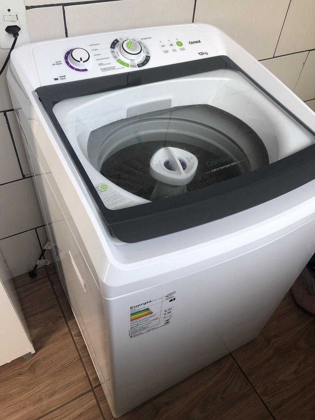 Lavadora De Roupas Consul 12Kg CWH12AB Com Dosagem Extra Econ mica