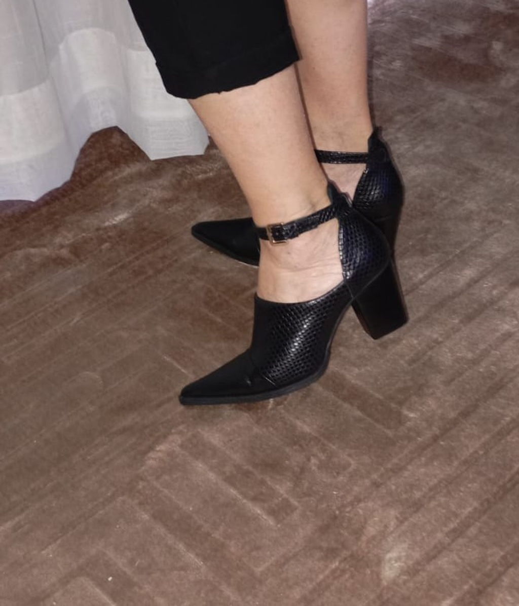 SAPATO MULE SALTO BLOCO DINA MIRTZ REF 20940 | Fino Raro - Site