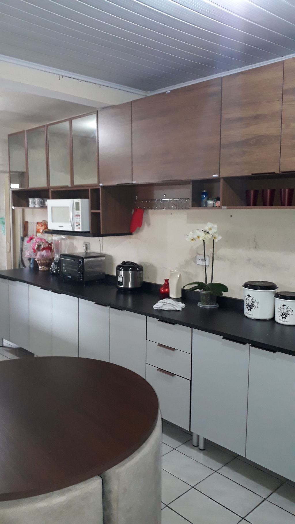 Armário Aéreo Bartira Rubi (ex-Izabel) com 2 Portas de Vidro e Nicho