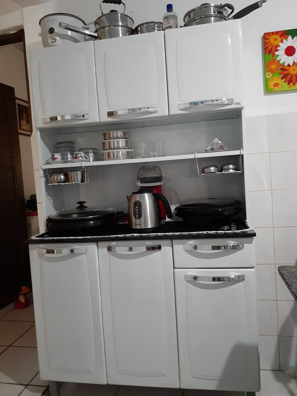 Armário de Cozinha Itatiaia Rose I3G1-105, 6 Portas, 1 Gavetas, Aço